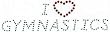 Iron On Rhinestone Transfer "I Love Gymnastics" [Apparel]