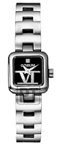 Women's Cube Mother of Pearl Dial Stainless Steel Black Dial