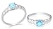 Round Cut Swiss Blue Topaz Ring Sterling Silver Size 7