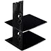 Cheetah Mounts AS2B 2 Shelf LCD, LED, Plasma TV Wall Mount Bracket W/ Cable Management System for Cable Box, DVD Player, Stereo Components, Etc.
