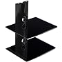 Cheetah Mounts AS2B 2 Shelf LCD, LED, Plasma TV Wall Mount Bracket W/ Cable Management System for Cable Box, DVD Player, Stereo Components, Etc.