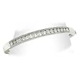 14K White Gold Diamond Bangle Bracelet
