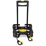 Kantek Lightweight Folding Luggage Cart with Retractable Cord System and Retractable Handle, 70 Pound Capacity (LGLC70R)