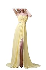Sexy Strapless Empire   Waistline Chiffon Glittering Belted Prom Dress 