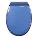 Abattant WC Renessa en bois - bleu océan