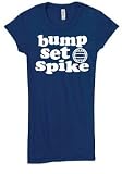 Bump Set Spike Volleyball Juniors T-Shirt Blue or Brown