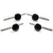 Silver and Onyx Studs