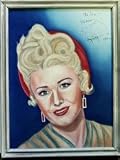 Rogers, Ginger Autographed/Hand Signed Hand Painted Portrait Measures 1Ft. Wide By 1Ft. 4 In. High A