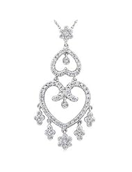 18k WHITE GOLD WOMENS PENDANT LP-2021 DIAMOND 0.7CT TW