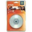 TDK Electronics DVD-R14RGACB20 8CM Mini DVD-R 20 Pack
