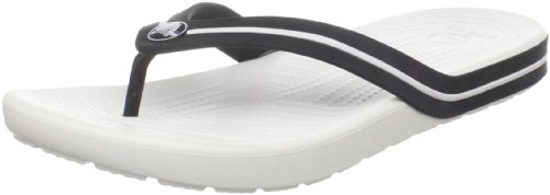 crocs Crocband Flipswitch Flip Flop,White/Black,Men's 8 M/Women's 10 M