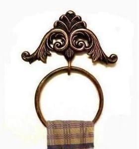 SYDLJ  Iron Art Towel Ring bathroom towel rack iron towel rack wall towel rack, bronze 15cm