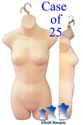 Female 3/4 Form - Hard Plastic, Black, White, or Fleshtone, Case of 25