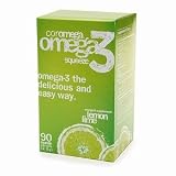 Coromega Omega-3 Squeeze Packets, Lemon Lime, 90 ea