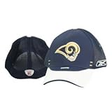 St. Louis Rams NFL Reebok Navy Mesh Back Fitted Hat L/XL