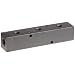 Polyconn PCM10-125-03BW Black Anodizing Aluminum Manifold, 1/4" NPT Female x 1/8" NPT Female, 1-1/2" Centers, 3 Stations