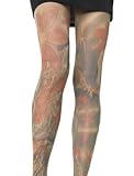 31Yehdk5xHL. SL160  Opaque Pantyhose With Tattoo Print Design (Nude;One Size)