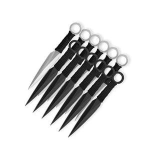 12 Piece Black & Silver Throwing Knife Set