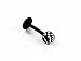 Body Piercing Labret Bio Dice Black 1.2x8x3mm