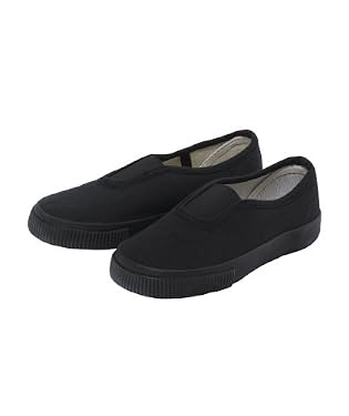Black gusset plimsolls