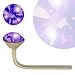 Jewelco London 9ct Yellow gold Deep Violet cubic zirconia set Nose Stud