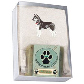 Single Gift Box with Husky Soap and Towel
