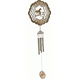 2-in-1 Horse Spinning Wind Spinner with Windchime and a Small Hanging Ornament Spinner on Bottom 28.5'