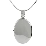 Sterling Silver Oval Locket Pendant