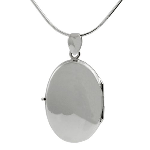 Sterling Silver Oval Locket Pendant