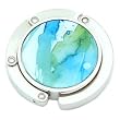 Foldable Turquoise Watercolor Purse Hanger