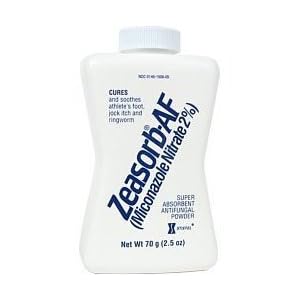 Click here to buy Zeasorb AF Super Absorbent Antifungal Powder 2.5 oz (70.9 g) by Zeasorb.