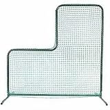 84" x 84" L-Frame Pitchers Screen with Protective Net from Markwort