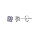 0.5 ct Sterling Silver Amethyst Colored Square CZ title=