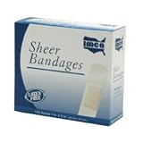 ECONOMY VALUE SHEER PLASTIC ADHESIVE BANDAGE STRIPS 1 X 3 100/BOX