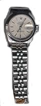 GENUINE LADIES ROLEX STAINLESS STEEL DATEJUST WITH WHITE GOLD BEZEL