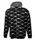 So Cal Ceasar Zip Black Sweat Shirt Size Medium
