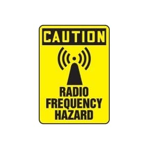 CAUTION RADIO FREQUENCY HAZARD (W GRAPHIC) 14 x 10 Dura Aluma-Lite Sign by 