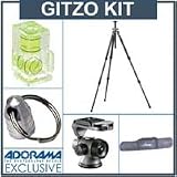 Gitzo GT3531 Series 3 6X C.F.Tripod Kit, with GH3750QR Head, Quick Release Plate 1373-14, Adorama Deluxe Tripod Case, Double Bubble Level, Tripod Hanger