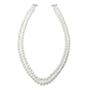 Sterling Silver 2-Row White A Grade 6.5-7mm Freshwater Cultured Pearl Necklace, 17" and 18"