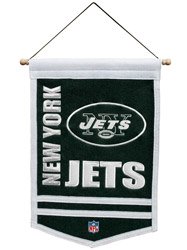 New York Jets Wool 12"x18" Mini Banner - Football Sports Merchandise