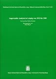 Angewandte Analysis in Leipzig von 1922 bis 1985
