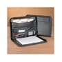 leather look zippered letter/legal size padholder/organizer with 8 x 11 pad, black (STB234041BLK) Category: Leather