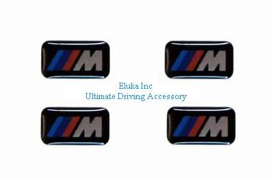 4 BMW Genuine M 3d Stickers Badges Emblems Decals