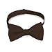 Chocolate Brown Satin 2 1/2" Bow Tie image 2