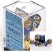 Chessex Dice: Polyhedral 7-Die Gemini Dice Set - Blue and Gold w/White