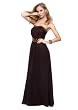 Elegantes Chiffon Party Ball Abendkleid, Farbe braun, Gr.38