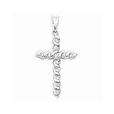 Sterling Silver 1/4 ct. Cubic Zirconia Cross Pendant with Chain