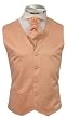 Men's Peach Italian Design Dress Vest Neck/Bow Tie Set for Suit or Tuxedo