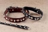 Hamilton Leather Leather Diamond Spike Collar Black 3 4 X18 - LMS1 18BK