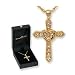 Grace Delicate Cross Pendant Necklace Layered in 18 kt Gold